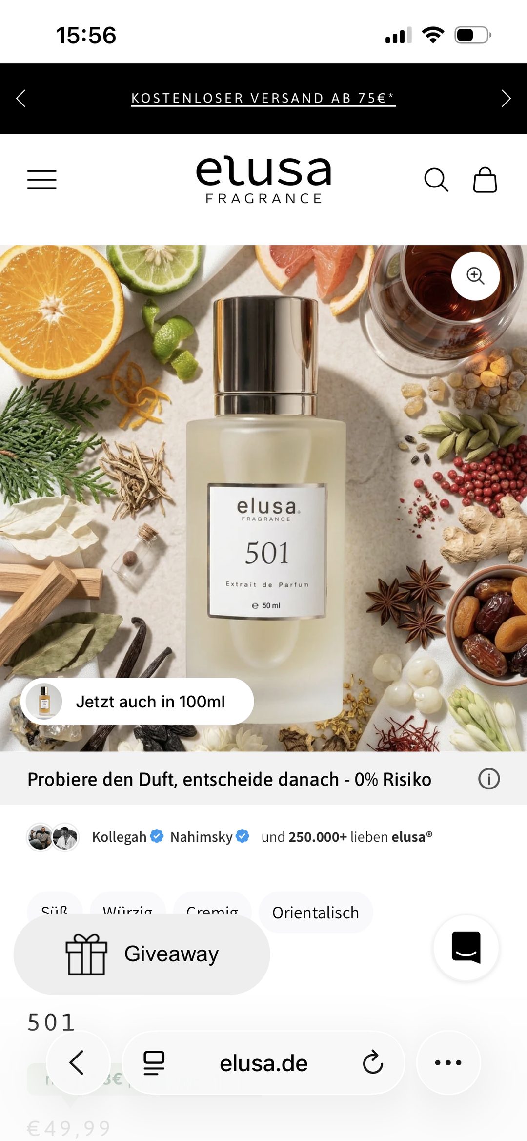 Elusa Fragrance Produktvisual